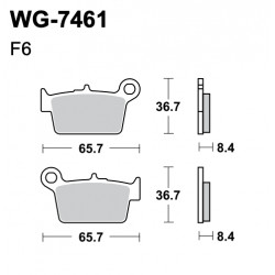 Disc brake pads WRP WG-7461-F6