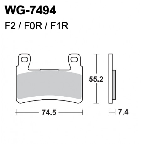 Disc brake pads WRP WG-7494