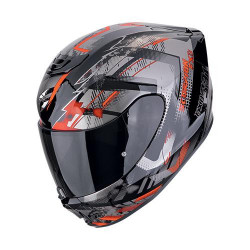 Casque Moto Scorpion EXO-391 CLUTTER Noir-Rouge