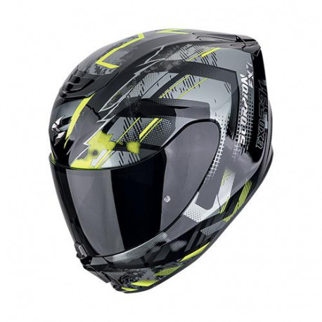 Scorpion EXO-391 CLUTTER Motorcycle Helmet Black-Neon Yellow