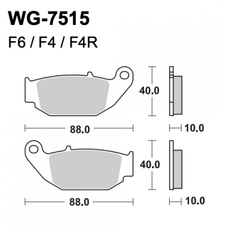 Scheibenbremsbeläge WRP WG-7515