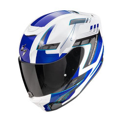 Scorpion EXO-391 CAPTOR Motorcycle Helmet White-Blue