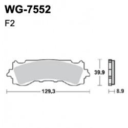 Disc brake pads WRP WG-7552-F2