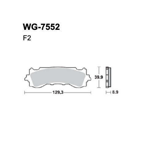 Disc brake pads WRP WG-7552-F2