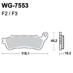 Disc brake pads WRP WG-7553-F3