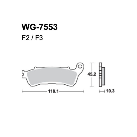 Disc brake pads WRP WG-7553-F3