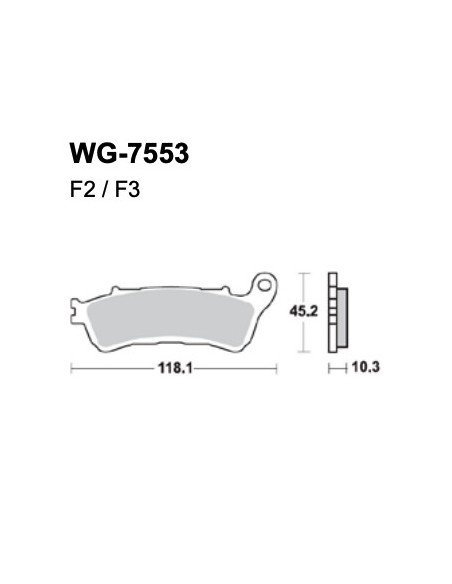 Scheibenbremsbeläge WRP WG-7553-F3