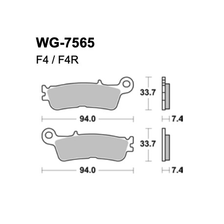 Disc brake pads WRP WG-7565