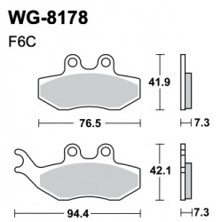 Plaquettes de frein WRP WG-8178