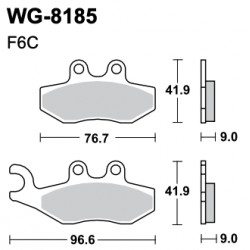 Disc brake pads WRP WG-8185