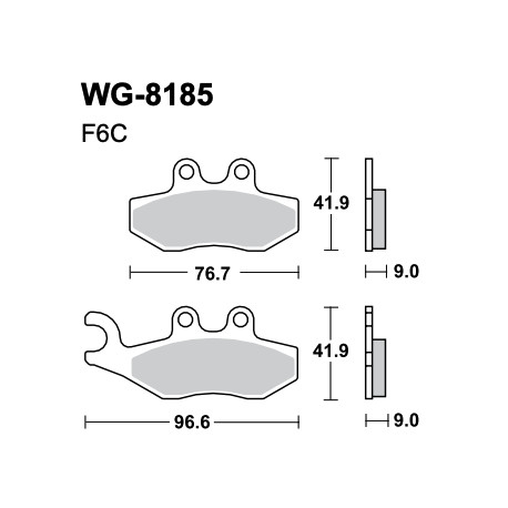 Disc brake pads WRP WG-8185