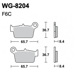 Disc brake pads WRP WG-8204