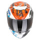 Casque Moto Scorpion EXO-JNR AIR The4elements Blanc-Bleu-Orange