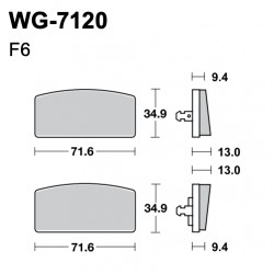 Plaquettes de frein WRP WG-7120