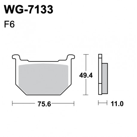 Disc brake pads WRP WG-7133