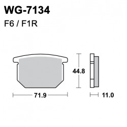 Disc brake pads WRP WG-7134