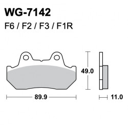 Disc brake pads WRP WG-7142