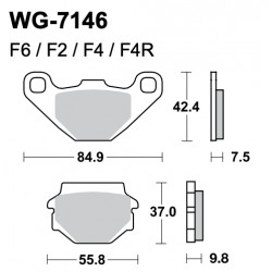 Plaquettes de frein WRP WG-7146