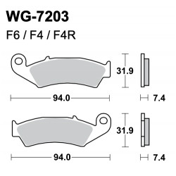 Disc brake pads WRP WG-7203