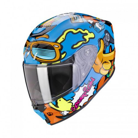 Casque Moto Scorpion EXO-JNR AIR BOUM Noir-Blanc