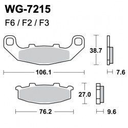 Disc brake pads WRP WG-7215