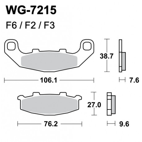 Disc brake pads WRP WG-7215