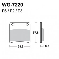 Disc brake pads WRP WG-7220