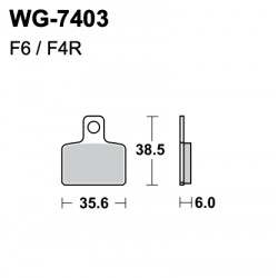 Disc brake pads WRP WG-7403