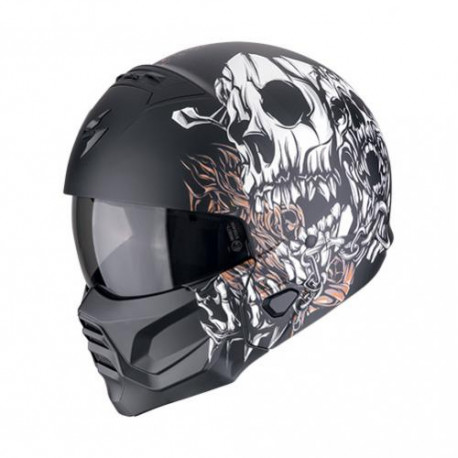 Casque Moto Scorpion EXO-COMBAT II GENESIS Noir Mat-Blanc-Or