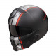 Casque Moto Scorpion EXO-COMBAT II LORD Noir Mat-Rouge