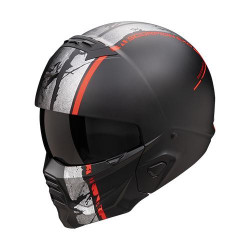 Motorradhelm Scorpion EXO-COMBAT II LORD Schwarz Matt-Rot