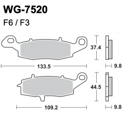 Disc brake pads WRP WG-7520