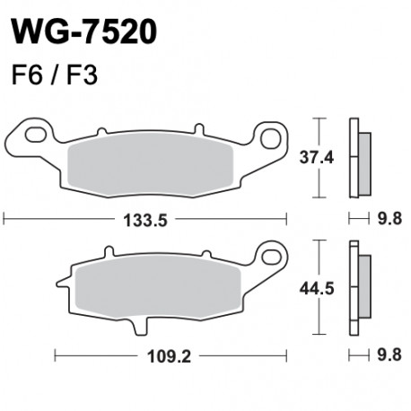 Scheibenbremsbeläge WRP WG-7520