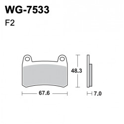 Scheibenbremsbeläge WRP WG-7533