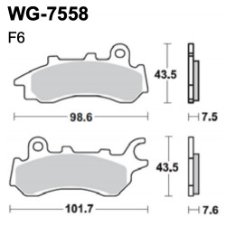 Disc brake pads WRP WG-7558