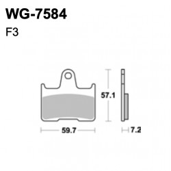 Disc brake pads WRP WG-7584