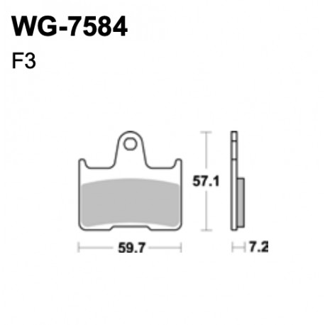 Disc brake pads WRP WG-7584