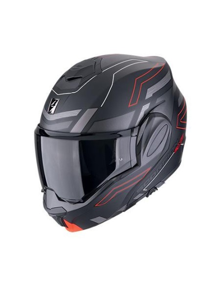 Scorpion EXO-TECH EVO PRO CONQUER Motorcycle Helmet Matt Black-Red
