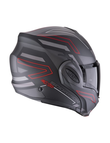 Scorpion EXO-TECH EVO PRO CONQUER Motorcycle Helmet Matt Black-Red