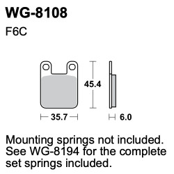 Disc brake pads WRP WG-8108