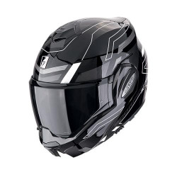 Casque Moto Scorpion EXO-TECH EVO PRO CONQUER Noi-Blanc