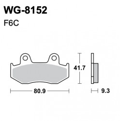 Disc brake pads WRP WG-8152