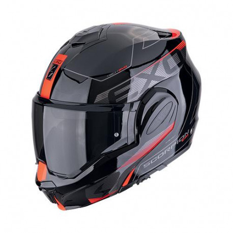 Casque Moto Scorpion EXO-TECH EVO PRO TRAVELLER Noir-Rouge