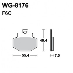 Disc brake pads WRP WG-8176