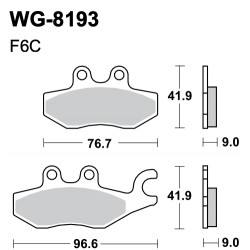 Disc brake pads WRP WG-8193