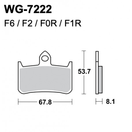 Plaquettes de frein WRP WG-7222