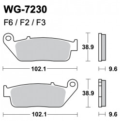 Disc brake pads WRP WG-7230