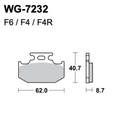 Disc brake pads WRP WG-7232