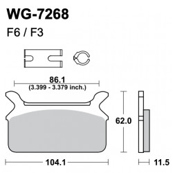 Disc brake pads WRP WG-7268