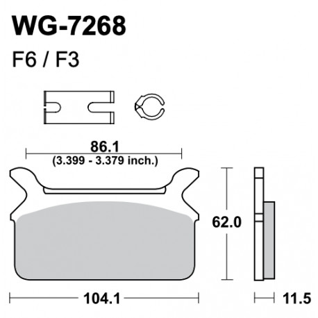 Plaquettes de frein WRP WG-7268